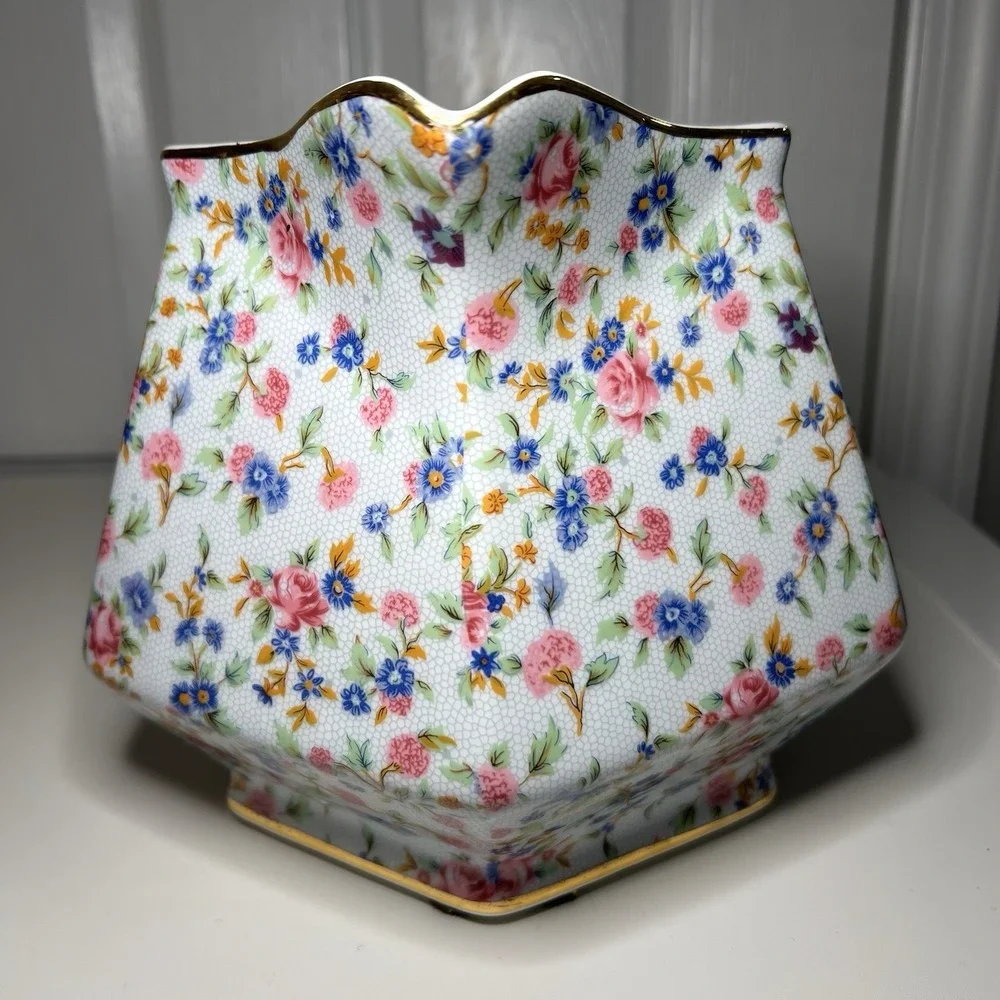 Vintage Two's Company Dana Chintz Floral Porcelain Pitcher 7